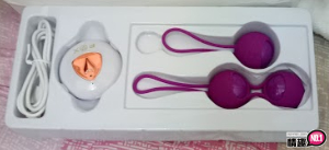 勉铃M3无线遥控震动缩阴球_紫色;让她回到像破处一样!3